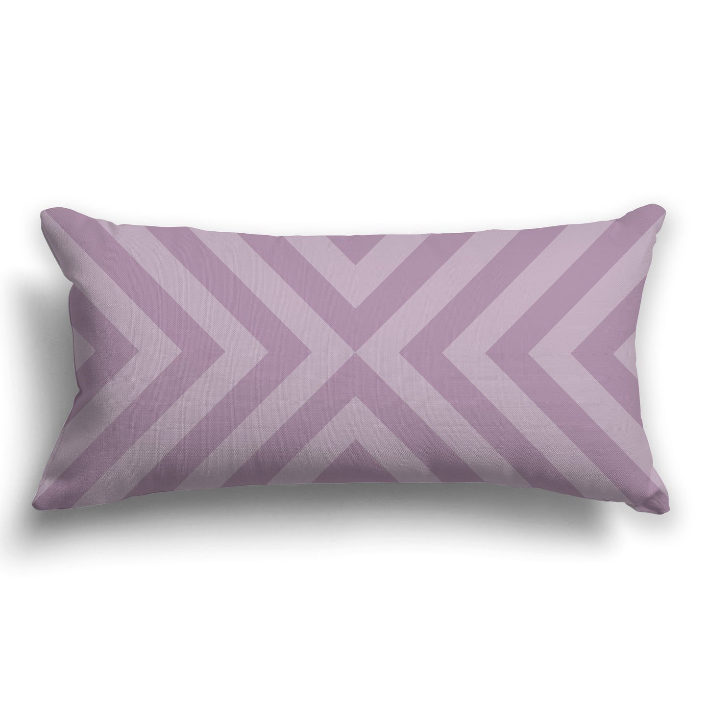 Throw Pillow with Radiating Diagonal Two-tone Mauve Bars on Both Sides, CAPC-1252-041