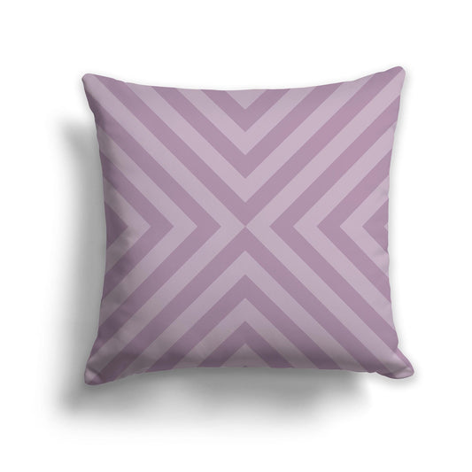 Throw Pillow with Radiating Diagonal Two-tone Mauve Bars on Both Sides, CAPC-1252-041