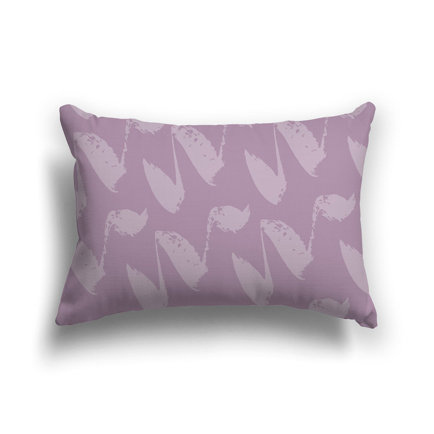 Mauve Throw Pillow with Light Mauve Squiggle Pattern on Both Sides, CAPC-1252-082