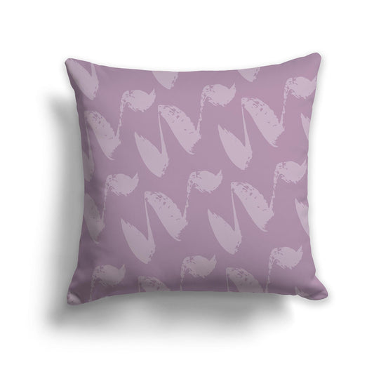 Mauve Throw Pillow with Light Mauve Squiggle Pattern on Both Sides, CAPC-1252-082