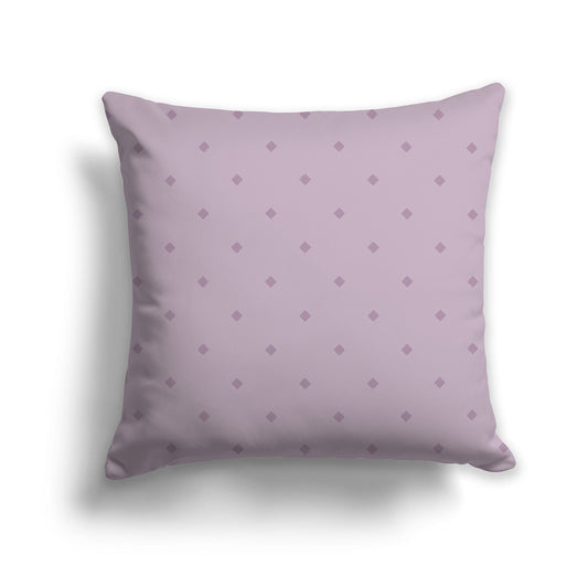 Light Mauve Throw Pillow with Large Mauve Diamond Pattern on Front, CAPC-1252-101