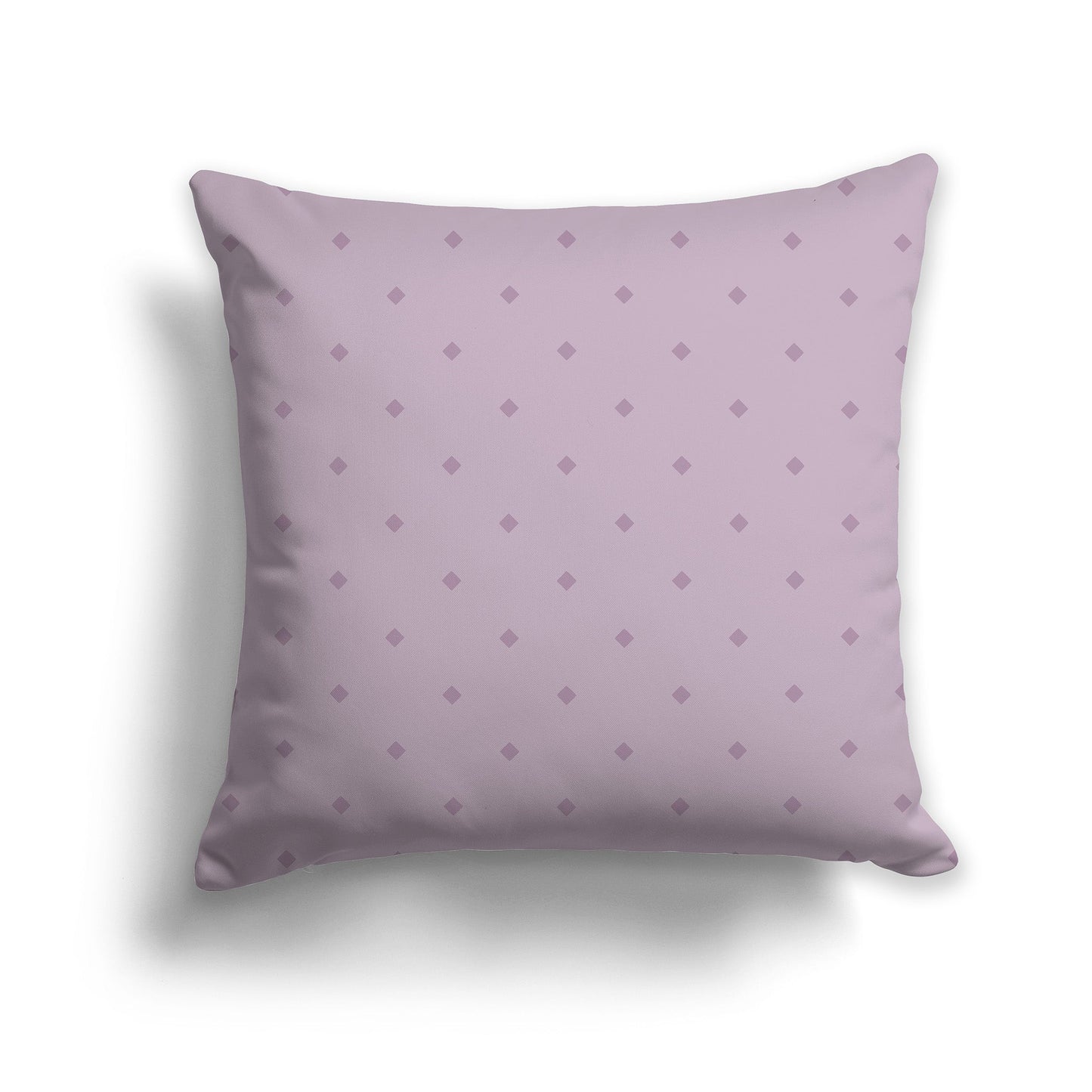 Light Mauve Throw Pillow with Large Mauve Diamond Pattern on Front, CAPC-1252-101