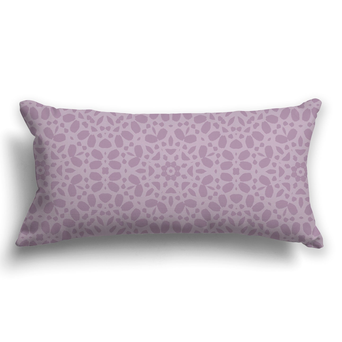 Throw Pillow with Circular Two-tone Mauve Repeat Graphic on Both Sides, CAPC-1252-191