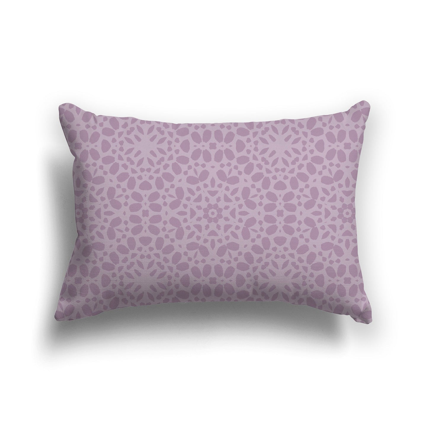 Throw Pillow with Circular Two-tone Mauve Repeat Graphic on Both Sides, CAPC-1252-191