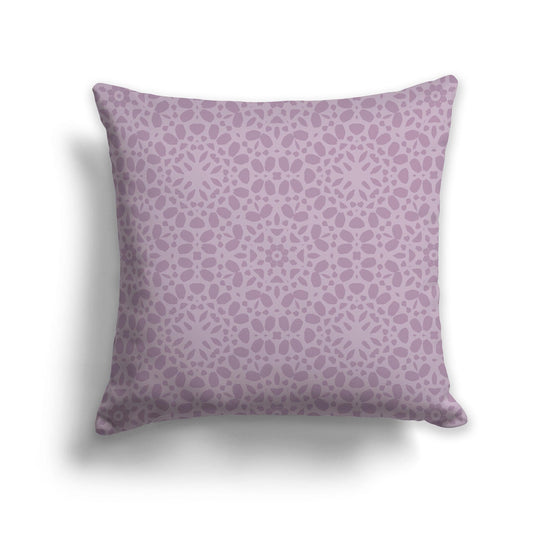 Throw Pillow with Circular Two-tone Mauve Repeat Graphic on Both Sides, CAPC-1252-191
