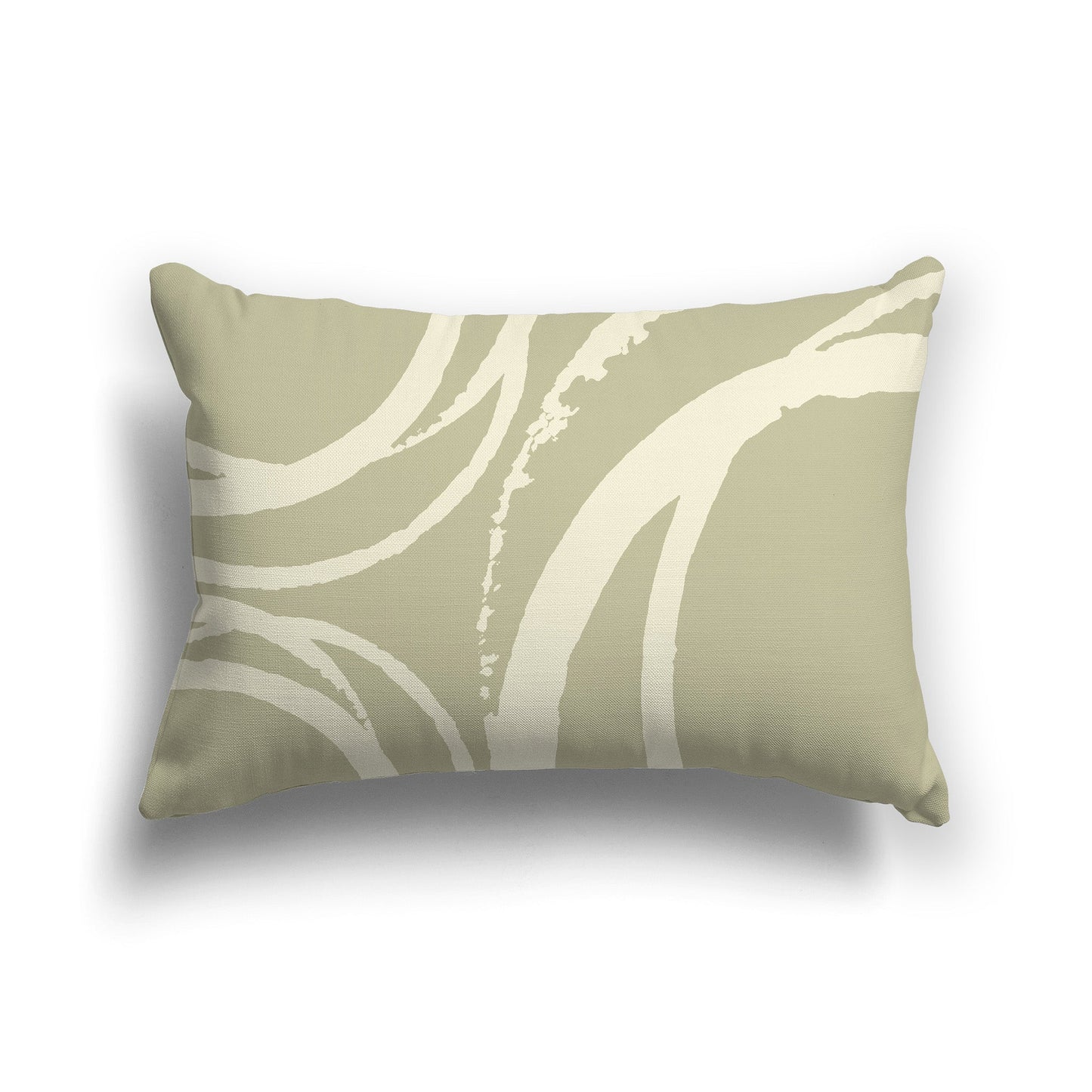 Green Throw Pillow with a Circular Yellow Graphic on Both Sides, CAPC-1255-022