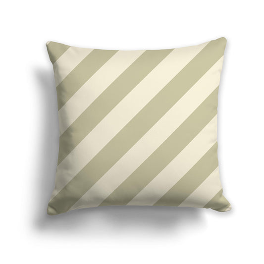 Throw Pillow with Green and Yellow Diagonal Bars on Both Sides, CAPC-1255-031