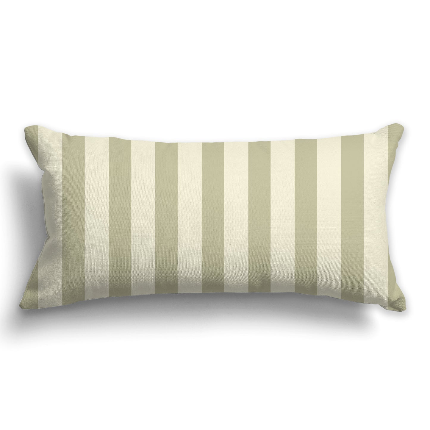 Yellow Throw Pillow with Green Vertical Bars on Front, CAPC-1255-051