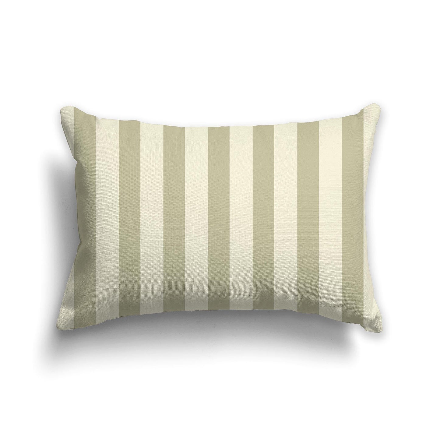 Yellow Throw Pillow with Green Vertical Bars on Front, CAPC-1255-051