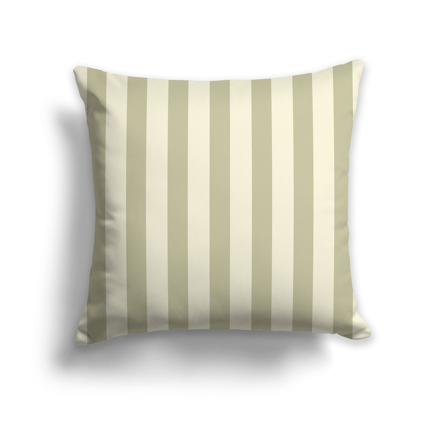 Yellow Throw Pillow with Green Vertical Bars on Front, CAPC-1255-051