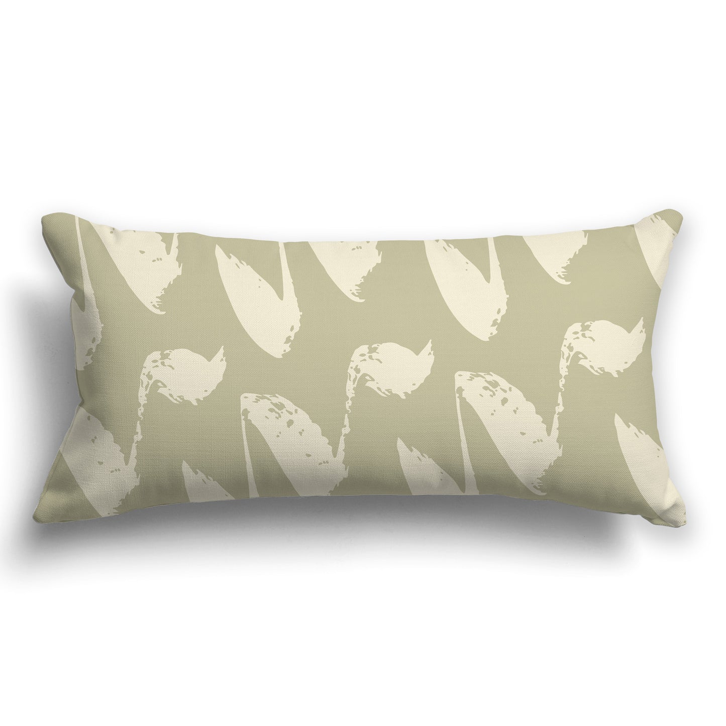 Green Throw Pillow with Yellow Squiggle Pattern on Both Sides, CAPC-1255-082