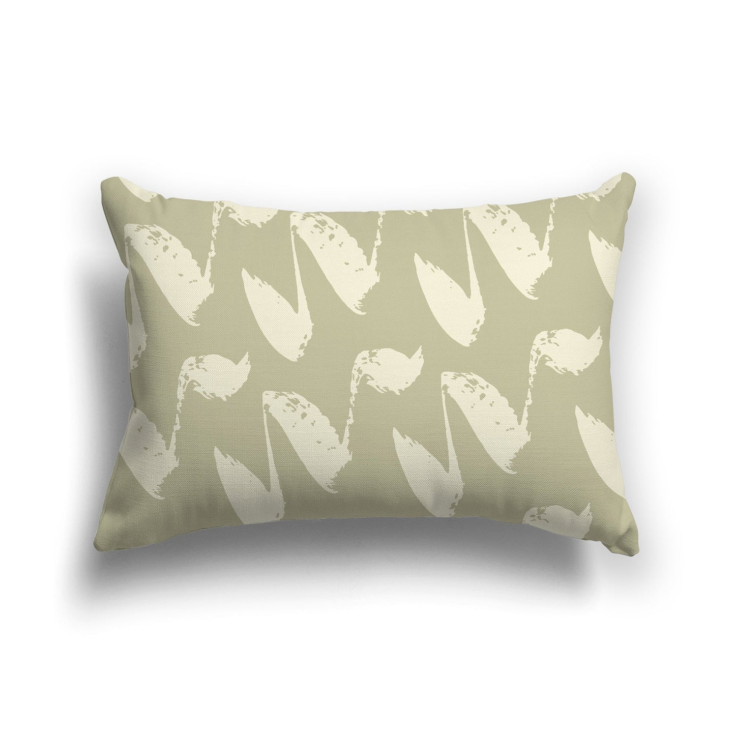 Green Throw Pillow with Yellow Squiggle Pattern on Both Sides, CAPC-1255-082