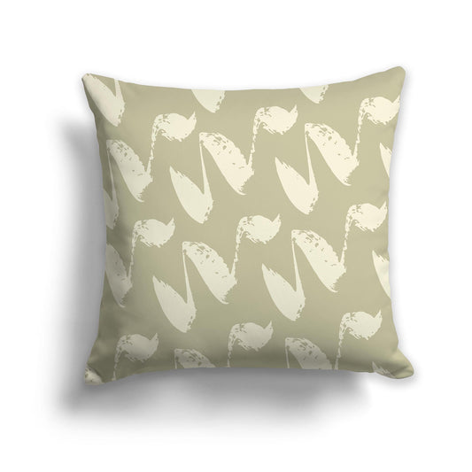 Green Throw Pillow with Yellow Squiggle Pattern on Both Sides, CAPC-1255-082