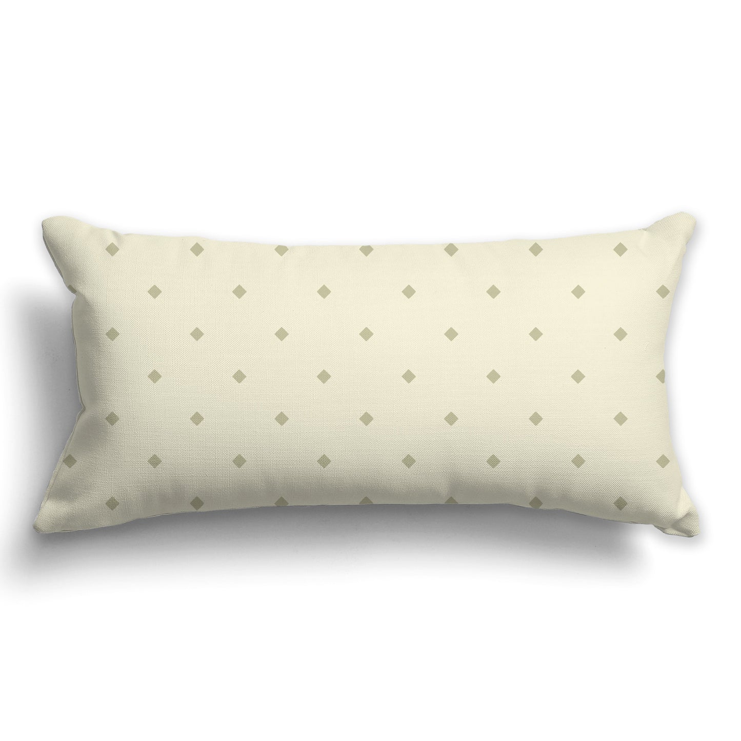 Yellow Throw Pillow with Large Green Diamond Pattern on Front, CAPC-1255-101