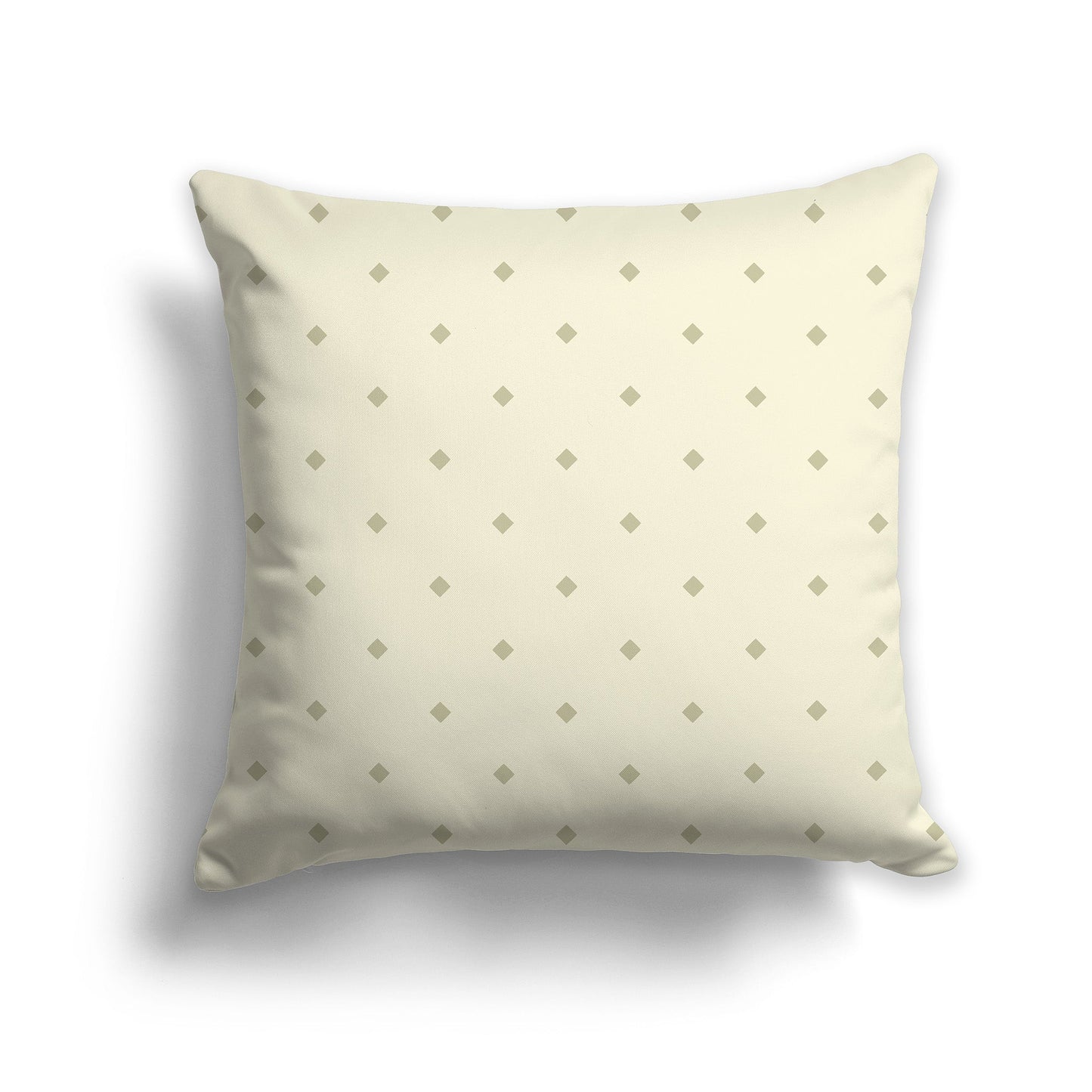 Yellow Throw Pillow with Large Green Diamond Pattern on Front, CAPC-1255-101