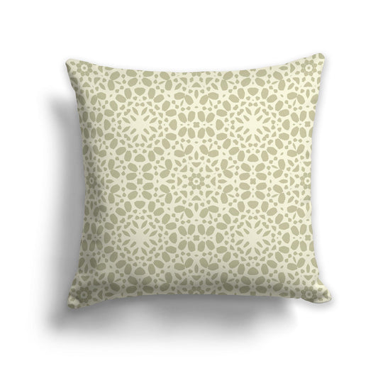 Throw Pillow with Circular Green and Yellow Repeat Graphic on Both Sides, CAPC-1255-191