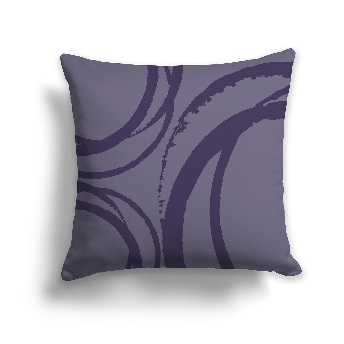 Medium Purple Throw Pillow with Circular Purple Graphic on Both Sides, CAPC-1261-021