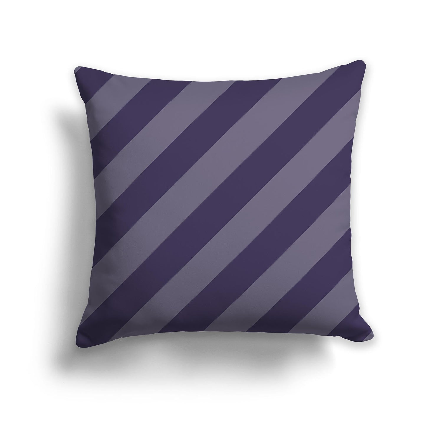 Throw Pillow with Two-tone Purple Diagonal Bars on Both Sides, CAPC-1261-031