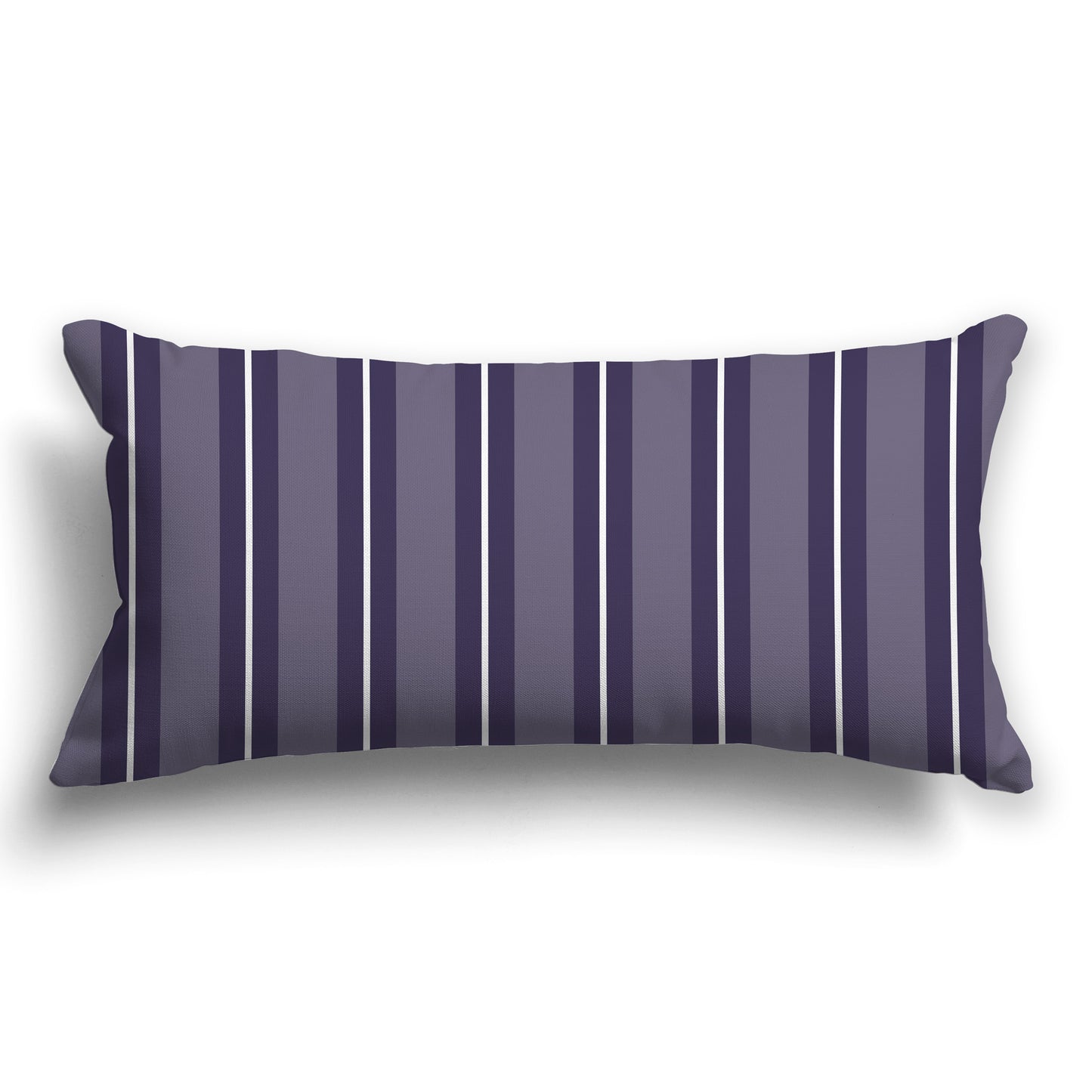 Medium Purple Throw Pillow with Purple and White/Beige-white Multistripe Pattern on Front, CAPC-1261-071