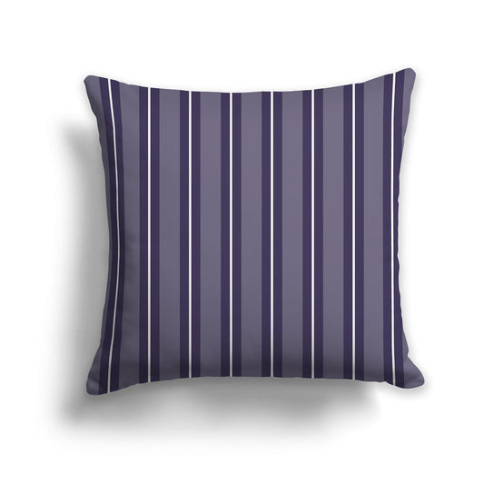 Medium Purple Throw Pillow with Purple and White/Beige-white Multistripe Pattern on Front, CAPC-1261-071