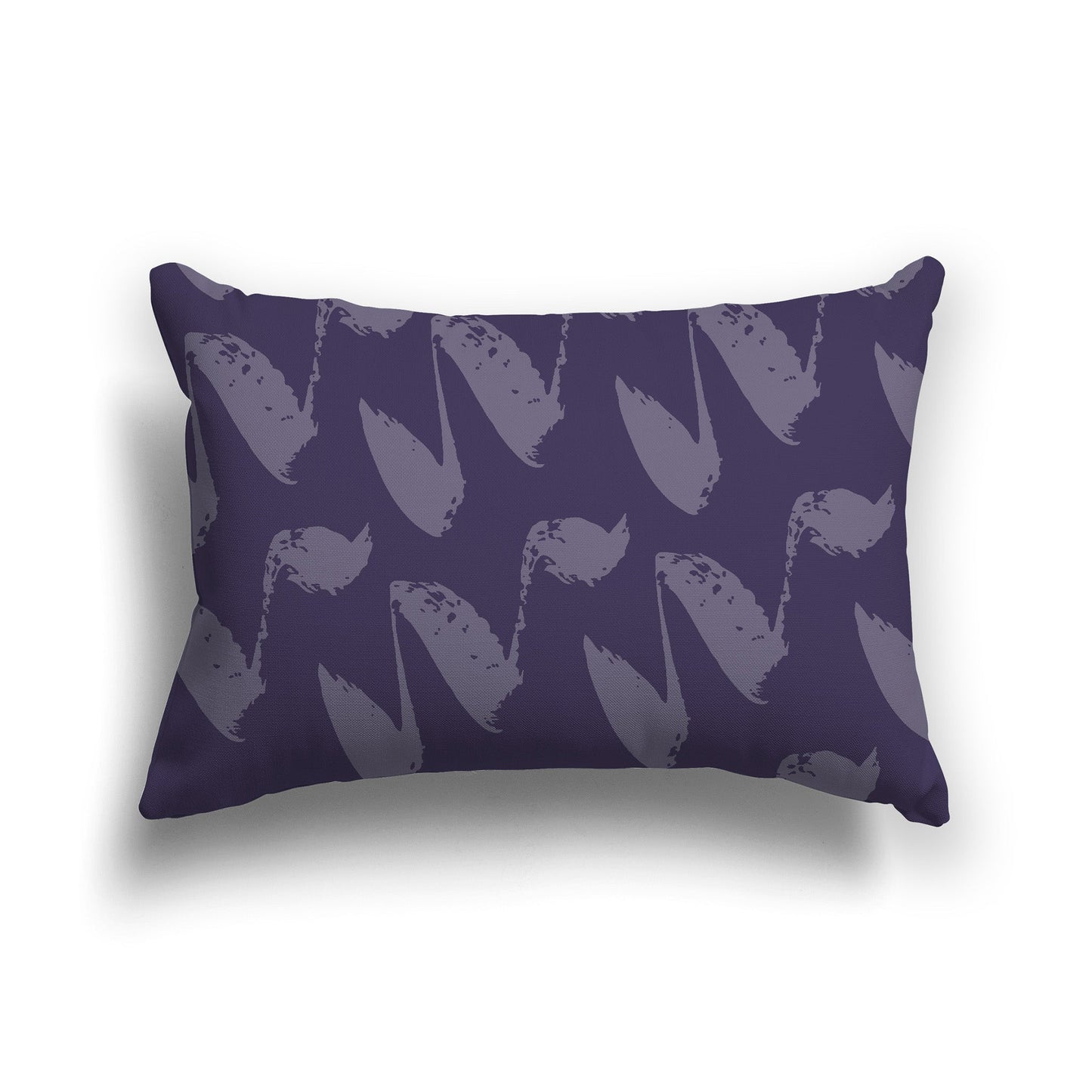 Purple Throw Pillow with Medium Purple Squiggle Pattern on Both Sides, CAPC-1261-082