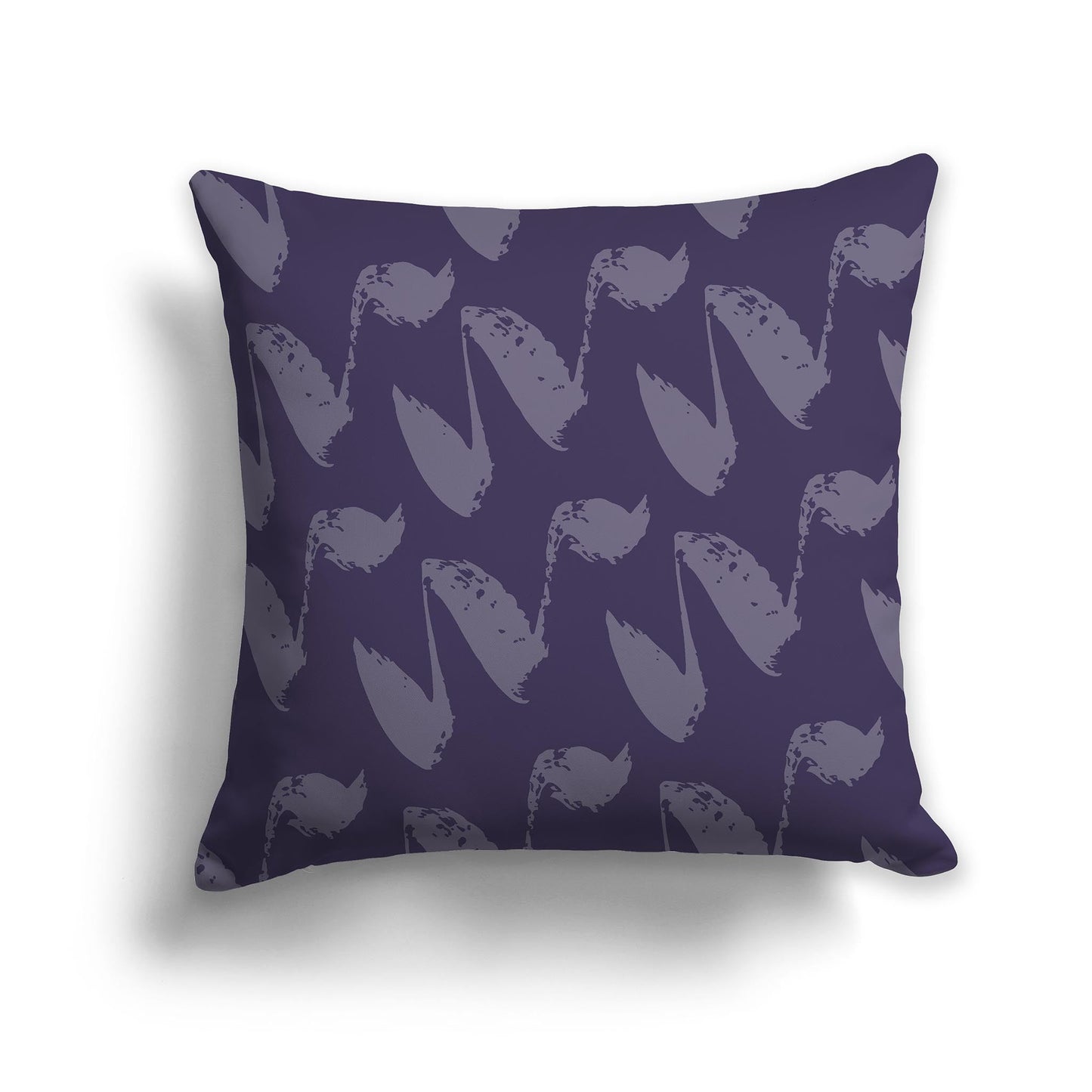 Purple Throw Pillow with Medium Purple Squiggle Pattern on Both Sides, CAPC-1261-082