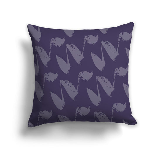 Purple Throw Pillow with Medium Purple Squiggle Pattern on Both Sides, CAPC-1261-082