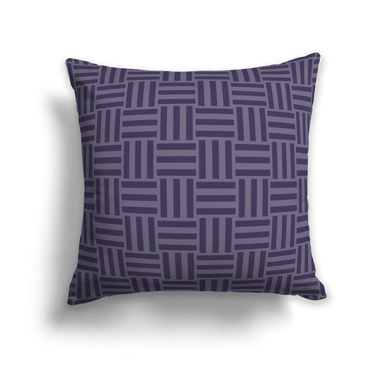 Throw Pillow with Two-tone Purple Basket Weave Pattern on Both Sides, CAPC-1261-141
