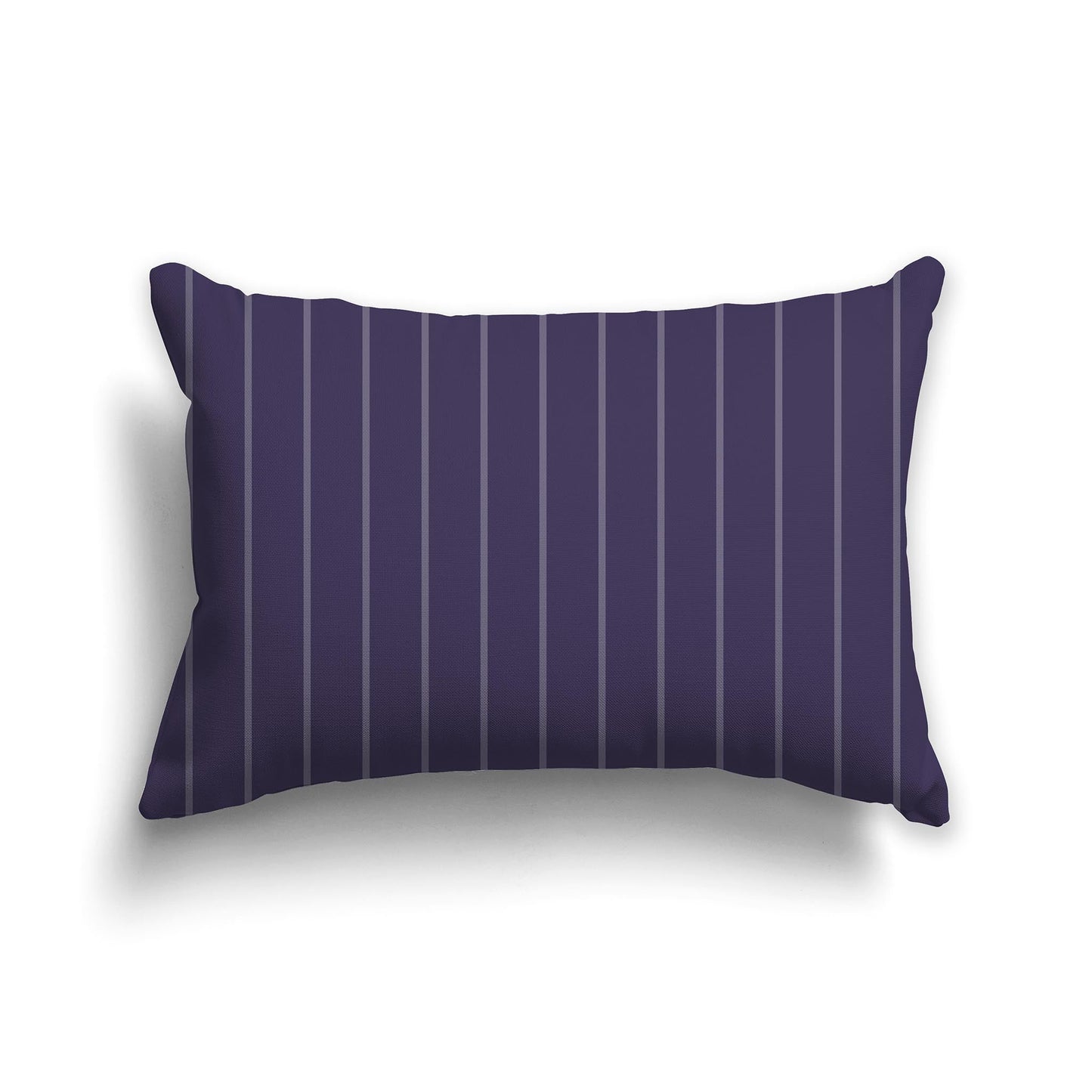 Purple Throw Pillow with Fine Vertical Medium Purple Stripes on Front, CAPC-1261-152