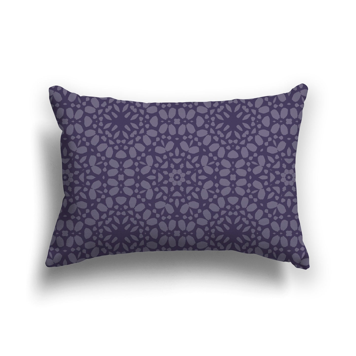 Throw Pillow with Circular Two-tone Purple Repeat Pattern on Both Sides, CAPC-1261-192