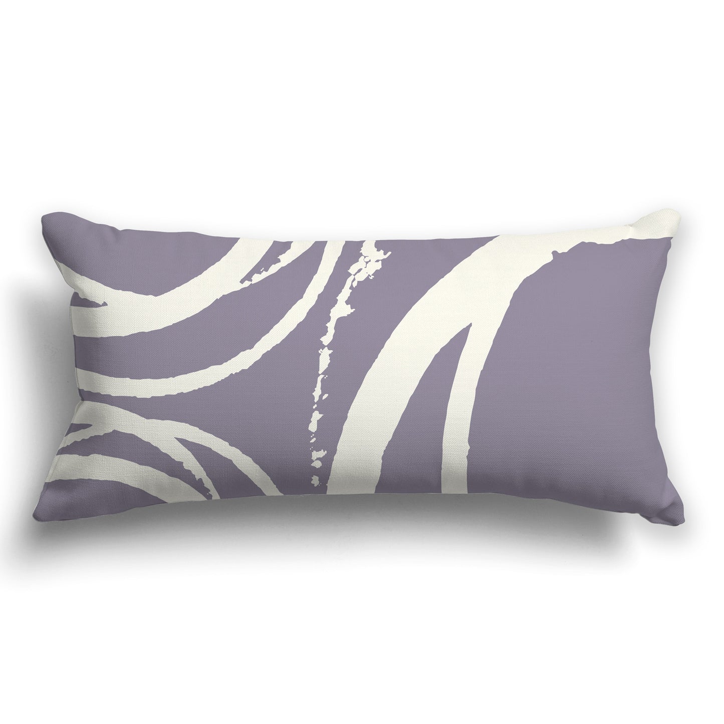 Lavender Throw Pillow with a Circular Cream Graphic on Both Sides, CAPC-1262-022