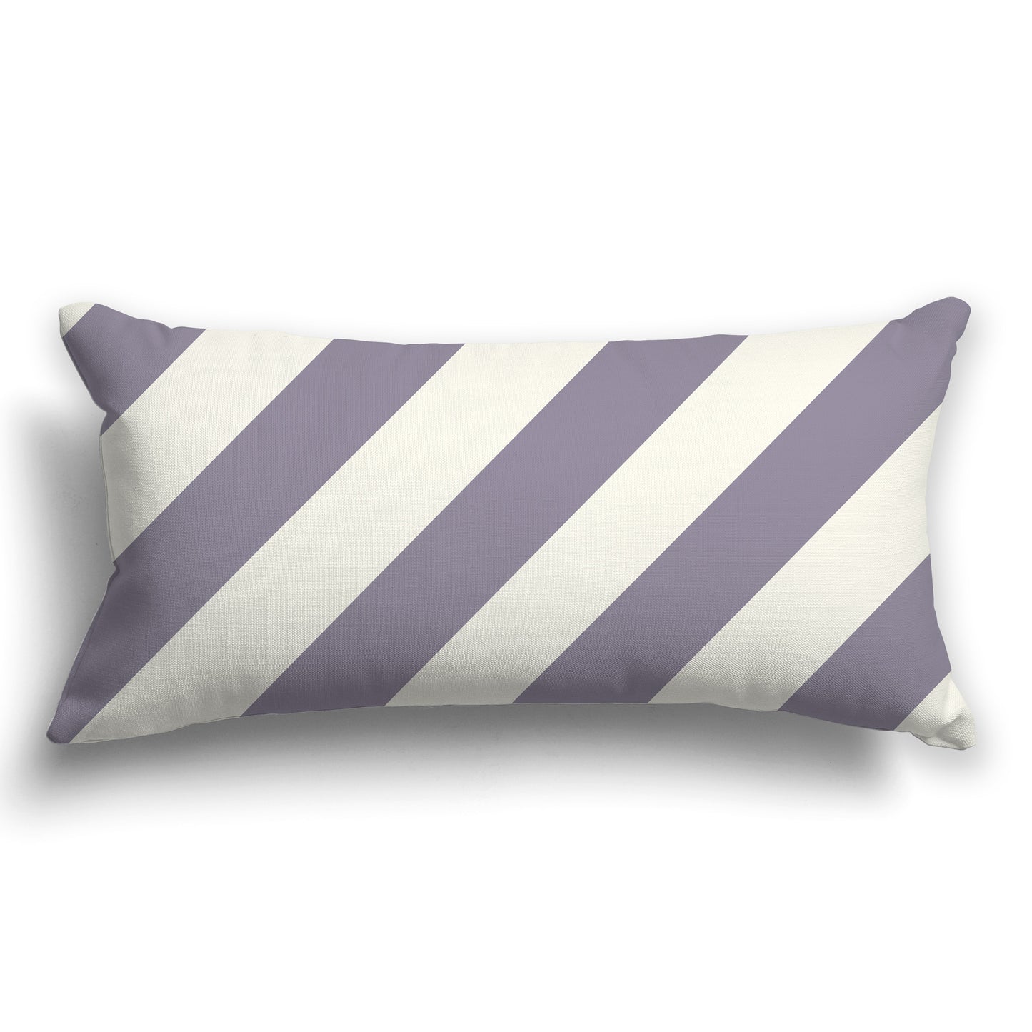 Throw Pillow with Lavender and Pale Cream Diagonal Bars on Both Sides, CAPC-1262-031