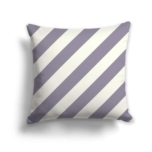 Throw Pillow with Lavender and Pale Cream Diagonal Bars on Both Sides, CAPC-1262-031