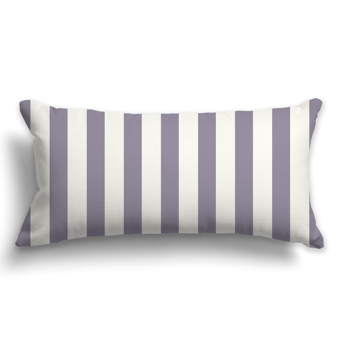 Pale Cream Throw Pillow with Lavender Vertical Bars on Front, CAPC-1262-051