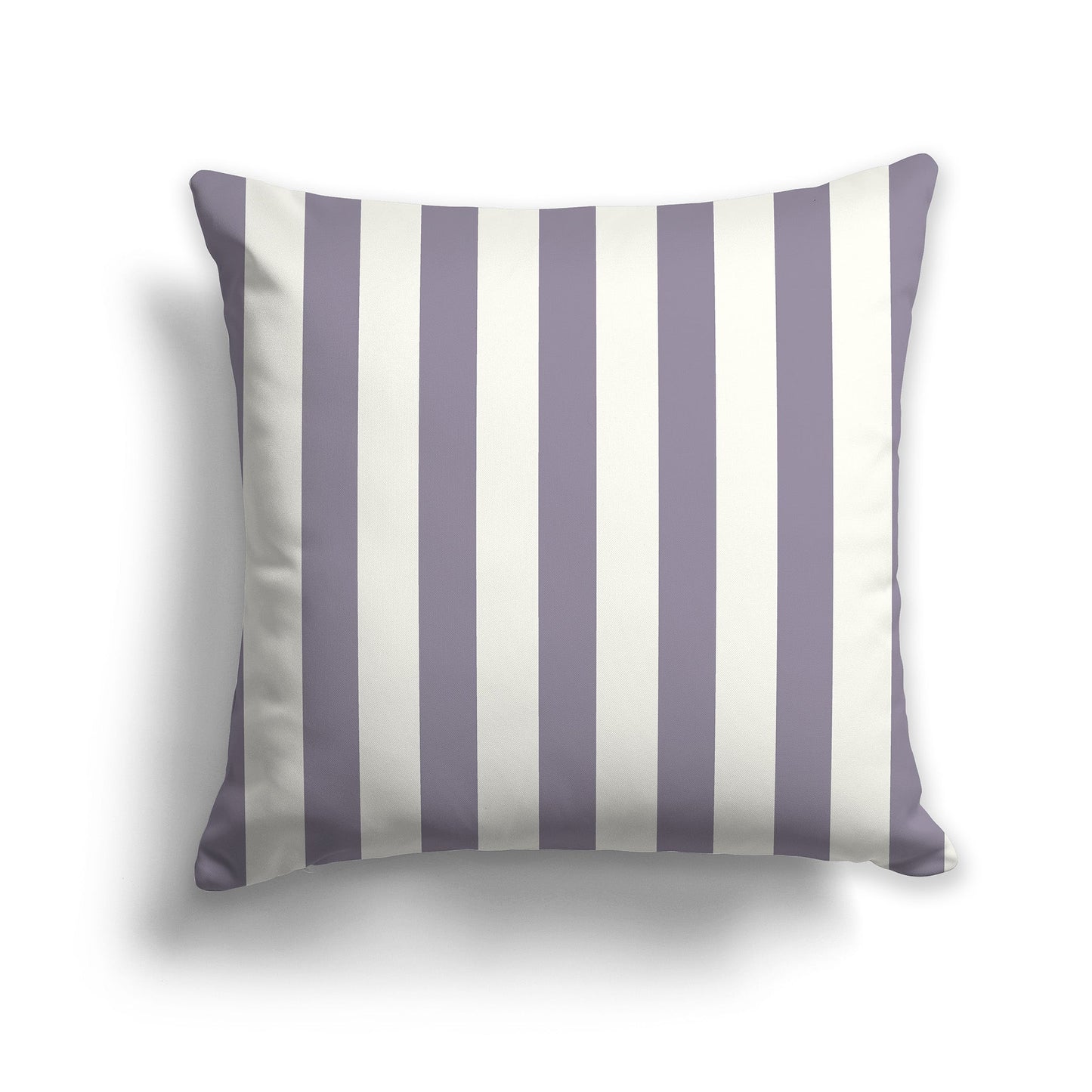 Pale Cream Throw Pillow with Lavender Vertical Bars on Front, CAPC-1262-051