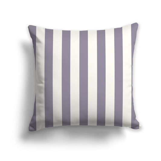 Pale Cream Throw Pillow with Lavender Vertical Bars on Front, CAPC-1262-051