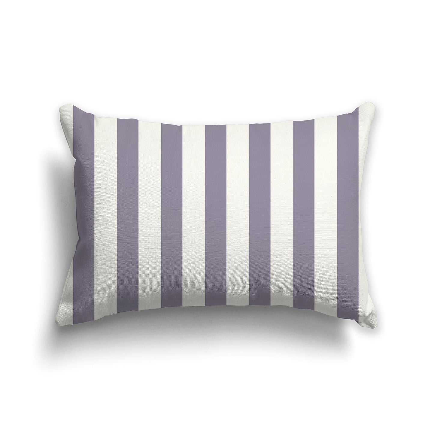 Pale Cream Throw Pillow with Lavender Vertical Bars on Front, CAPC-1262-051