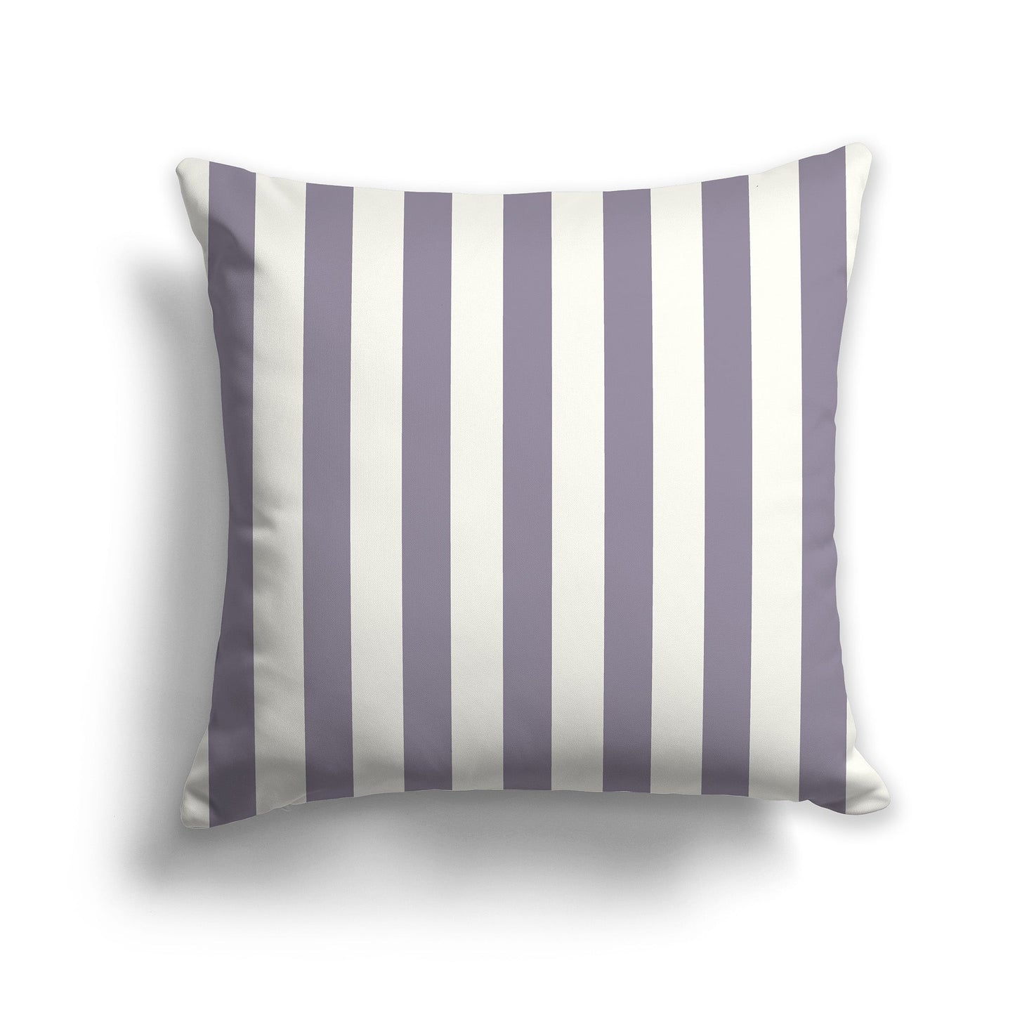 Pale Cream Throw Pillow with Lavender Vertical Bars on Front, CAPC-1262-051