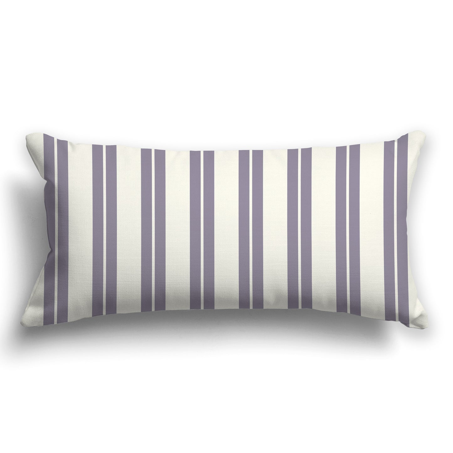 Pale Cream Throw Pillow with Lavender and Pale Cream Multistripe Pattern on Front, CAPC-1262-071