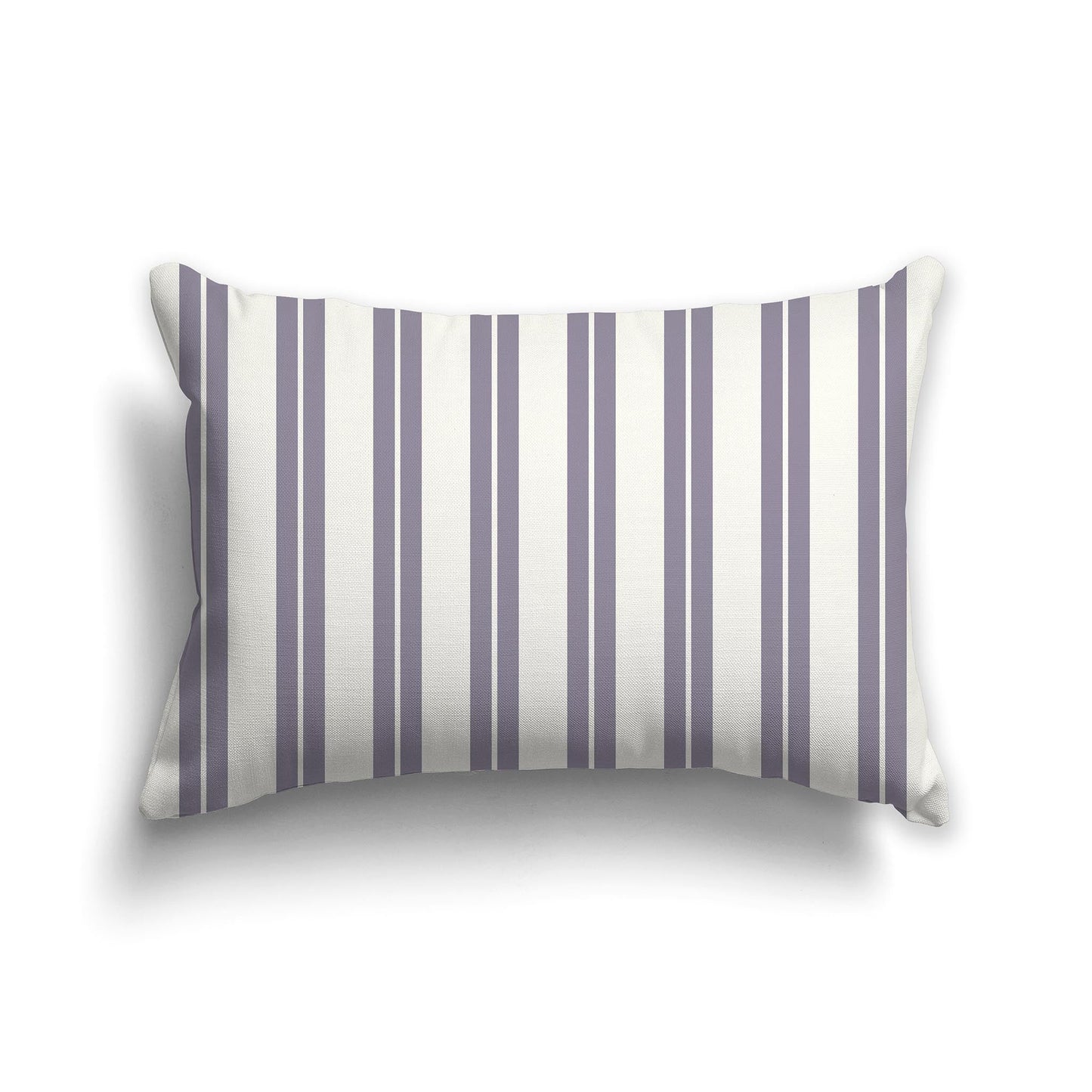 Pale Cream Throw Pillow with Lavender and Pale Cream Multistripe Pattern on Front, CAPC-1262-071