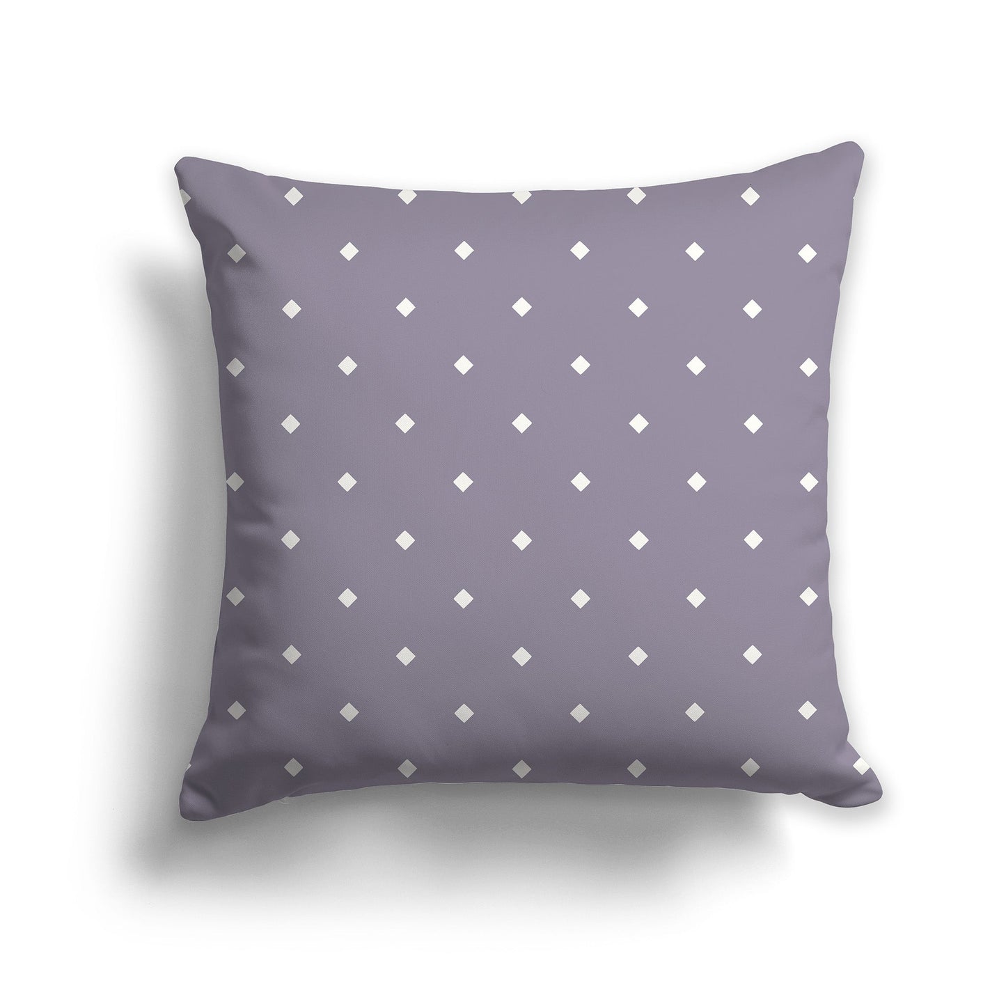 Lavender Throw Pillow with Large Pale Cream Diamond Pattern on Front, CAPC-1262-102