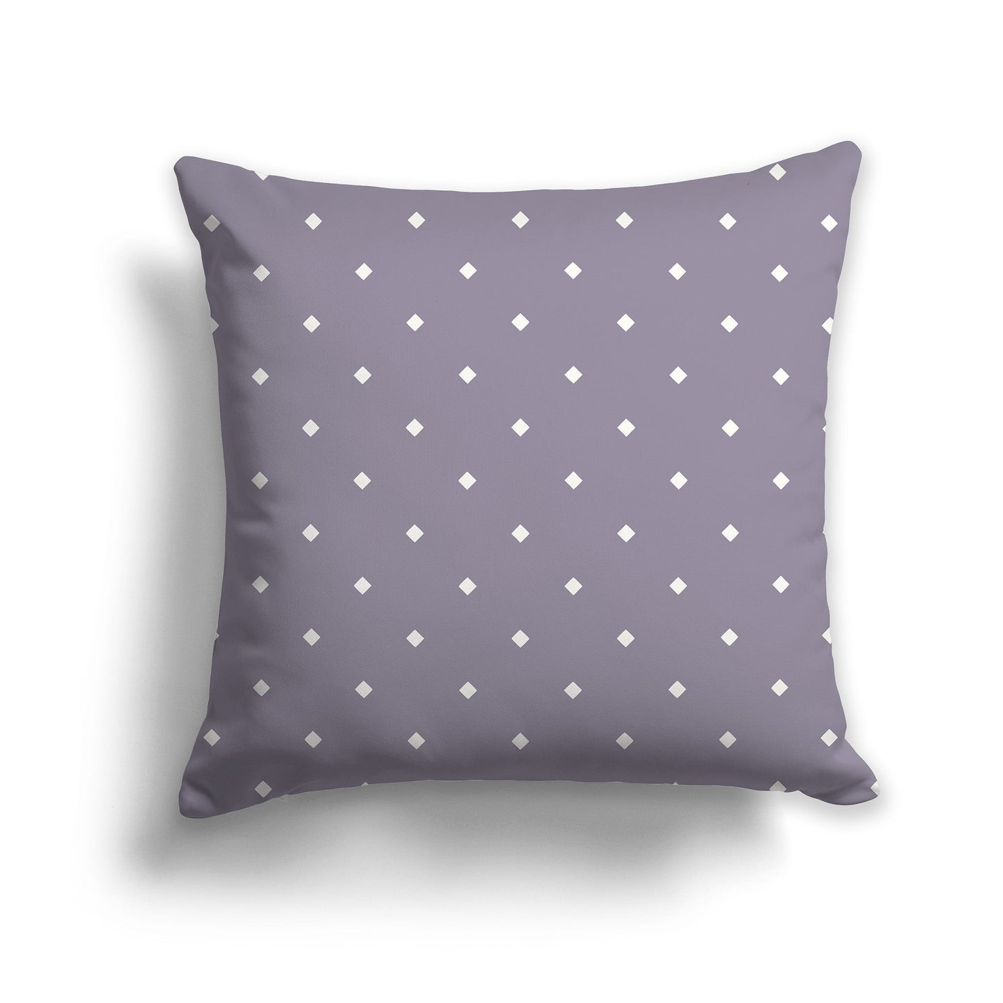 Lavender Throw Pillow with Large Pale Cream Diamond Pattern on Front, CAPC-1262-102