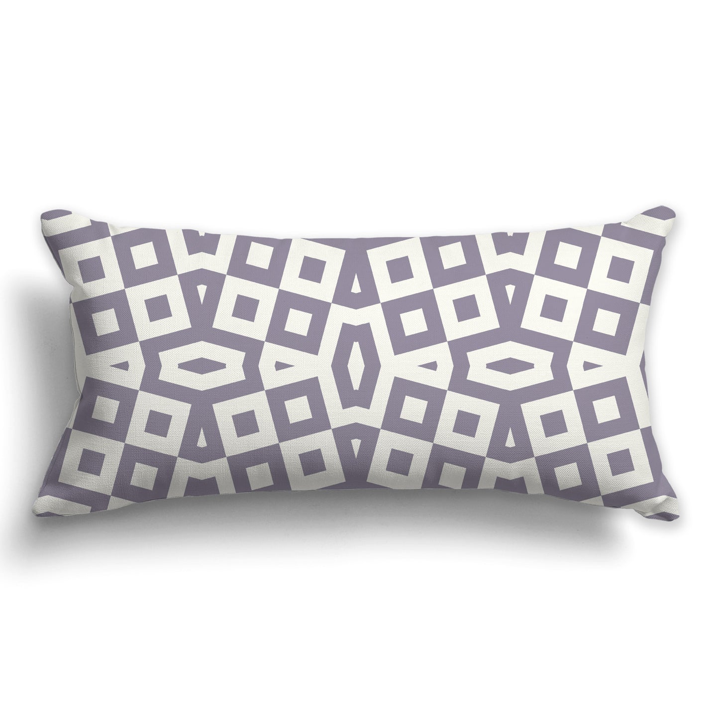 Throw Pillow with Lavender and Pale Cream Geometric Pattern on Both Sides, CAPC-1262-171