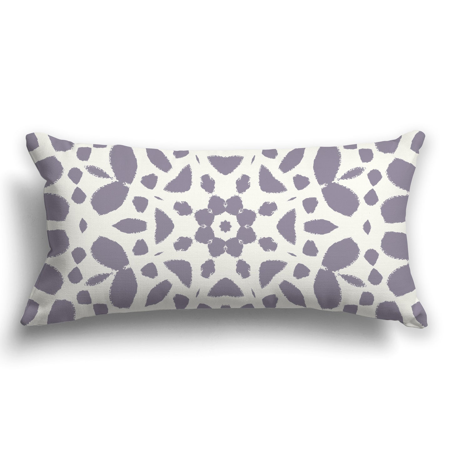 Lavender Throw Pillow with Pale Cream Circular Graphic on Both Sides, CAPC-1262-181