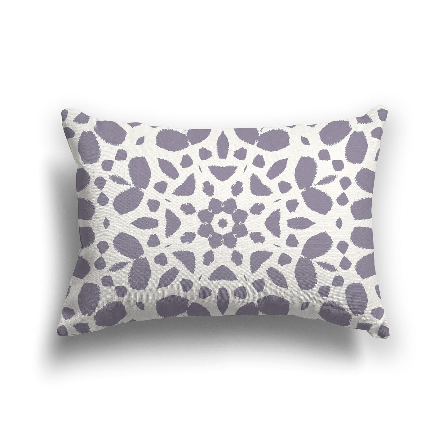 Lavender Throw Pillow with Pale Cream Circular Graphic on Both Sides, CAPC-1262-181