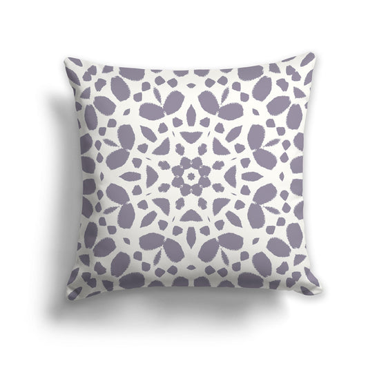 Lavender Throw Pillow with Pale Cream Circular Graphic on Both Sides, CAPC-1262-181