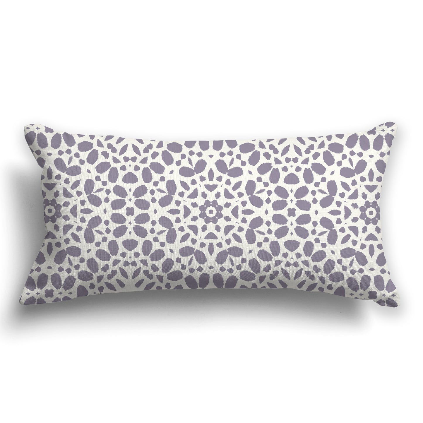 Throw Pillow with Circular Lavender and Pale Cream Repeat Graphic on Both Sides, CAPC-1262-191