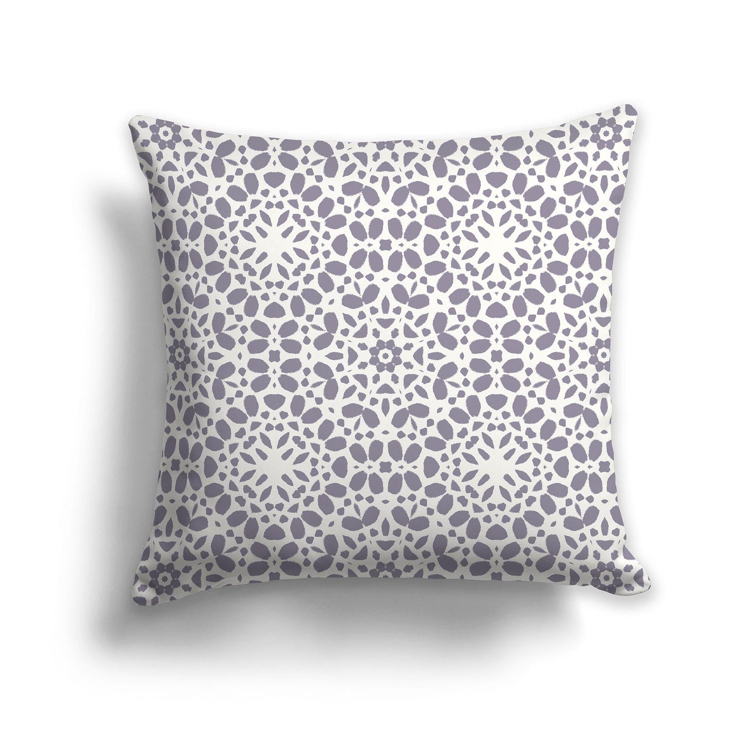 Throw Pillow with Circular Lavender and Pale Cream Repeat Graphic on Both Sides, CAPC-1262-191