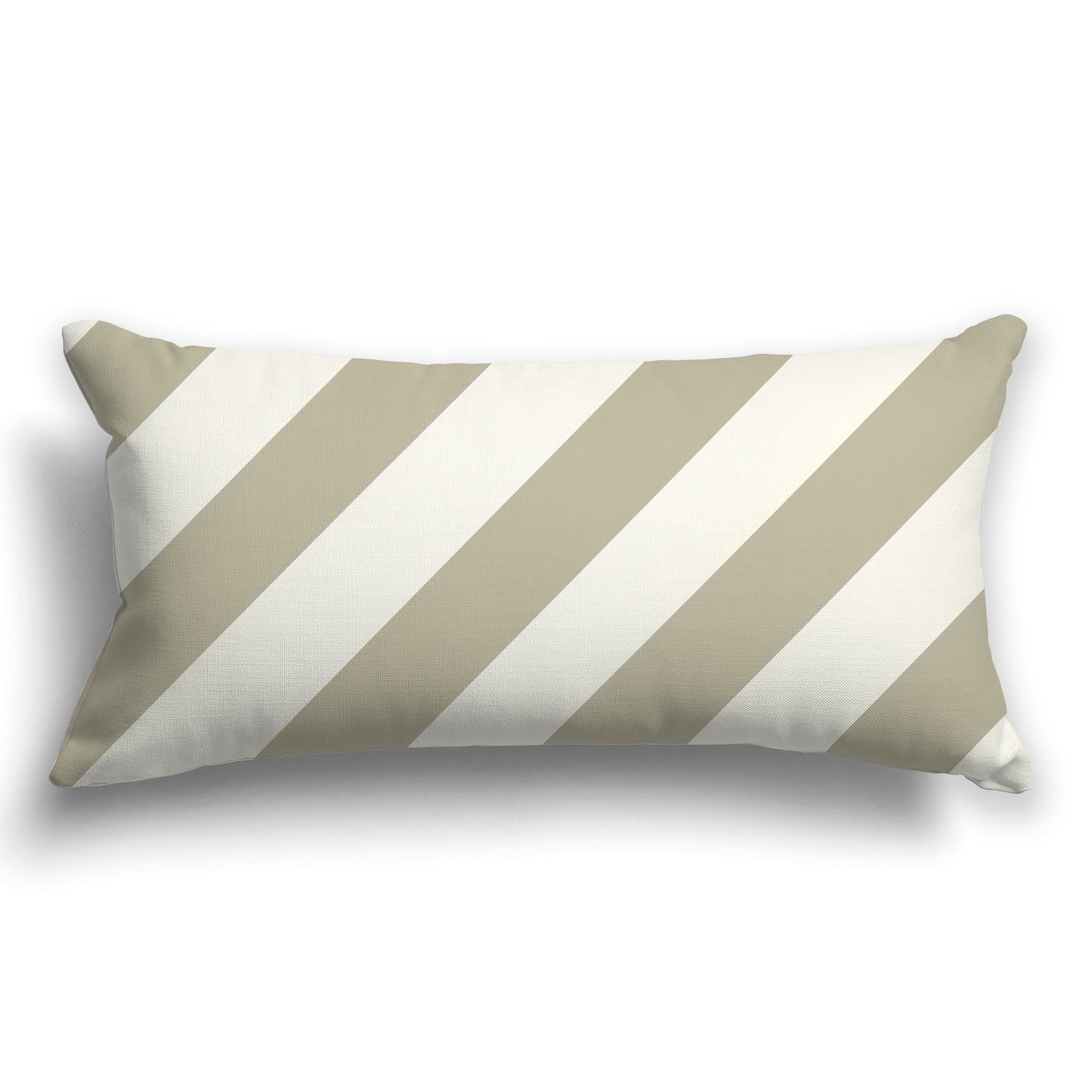 Throw Pillow with Pastel Green and Cream Diagonal Bars on Both Sides, CAPC-1263-031