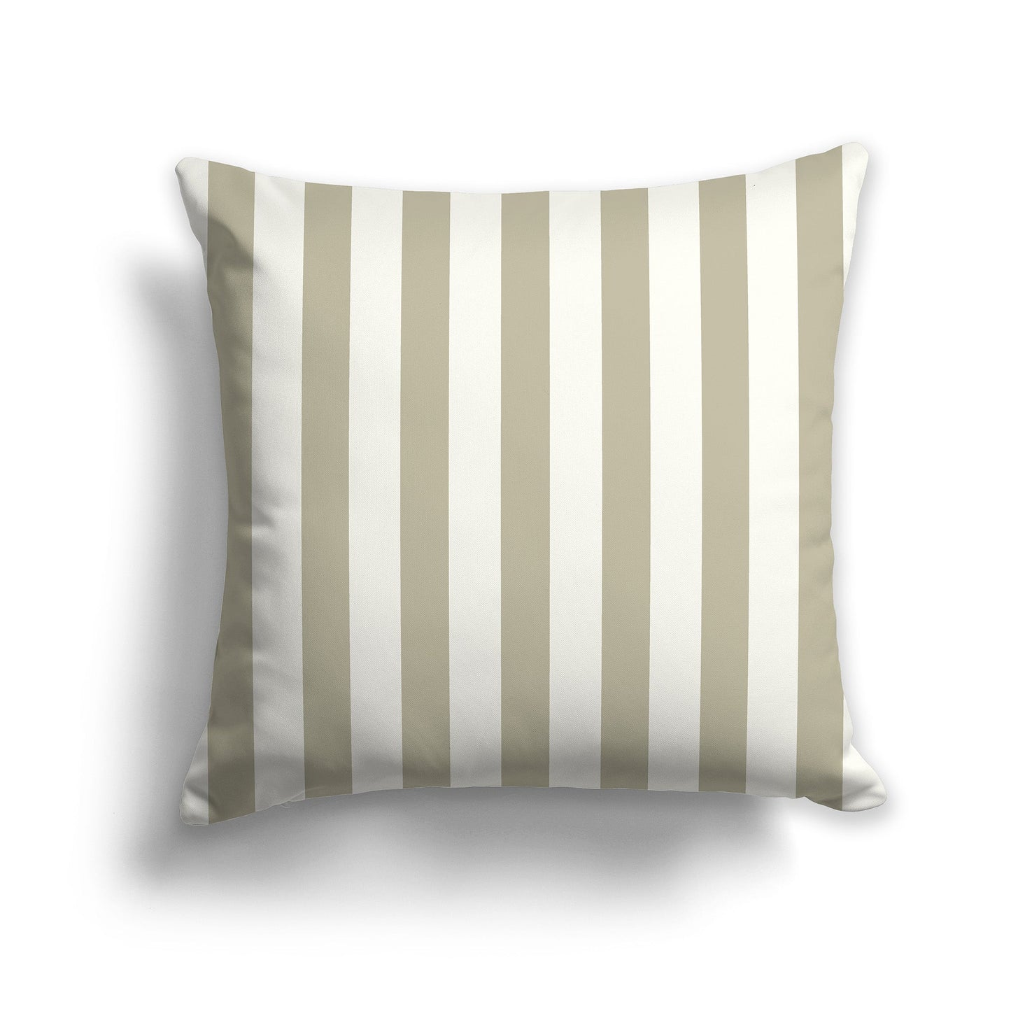 Cream Throw Pillow with Pastel Green Vertical Bars on Front, CAPC-1263-051